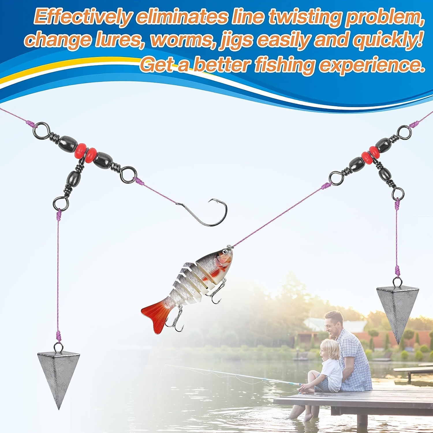 3'lü Üç Yollu Fırdöndüler, Üçl - Fishing Equipment Set incelemesi ve fiyatı