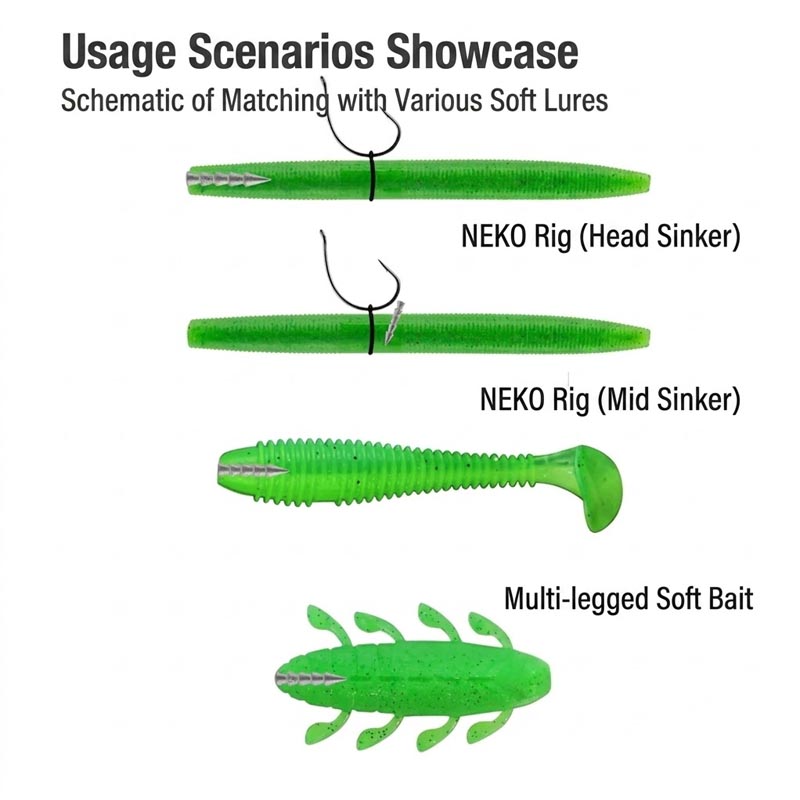 Neko ve Wacky Rigleri için Kur - Bass Fishing Lure incelemesi ve fiyatı