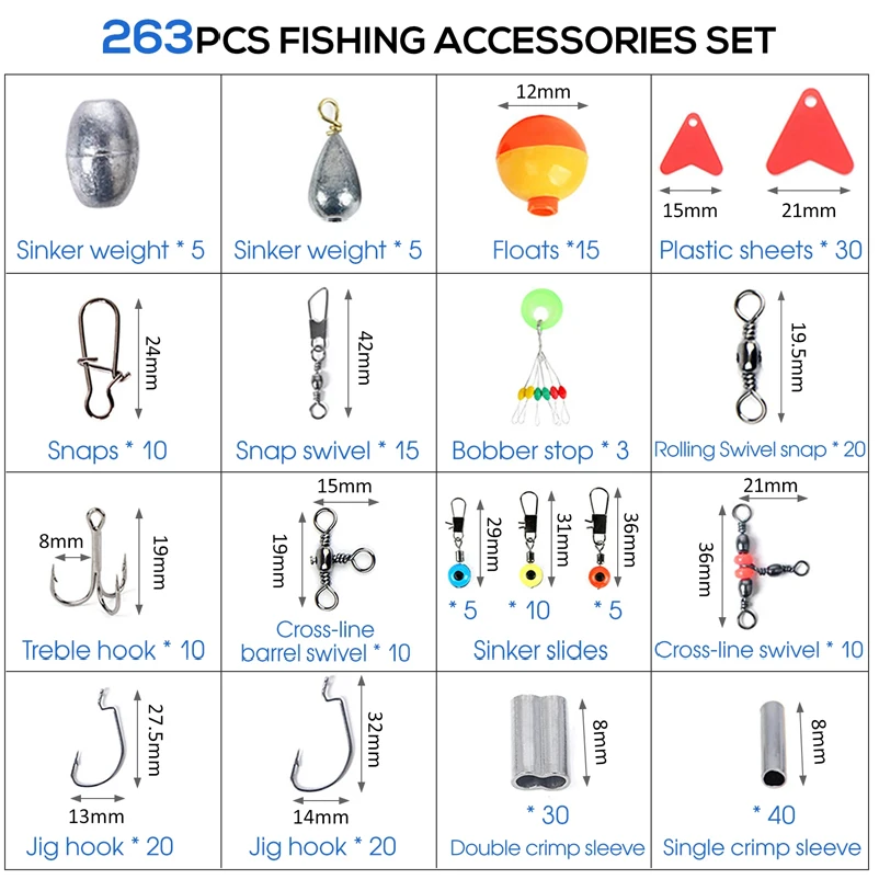 263 adet Açık Balıkçılık Akses - Fishing Equipment Set incelemesi ve fiyatı